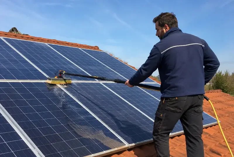 Nettoyage et entretien de panneaux solaires à Ginoles